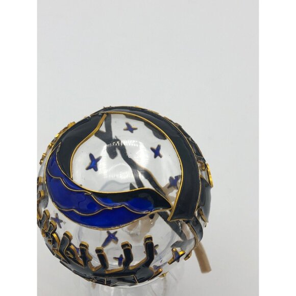 Pier 1 Christmas Ornament Glass Cloisonne Gold Blown Ball Nativity Three Kings - Picture 7 of 9